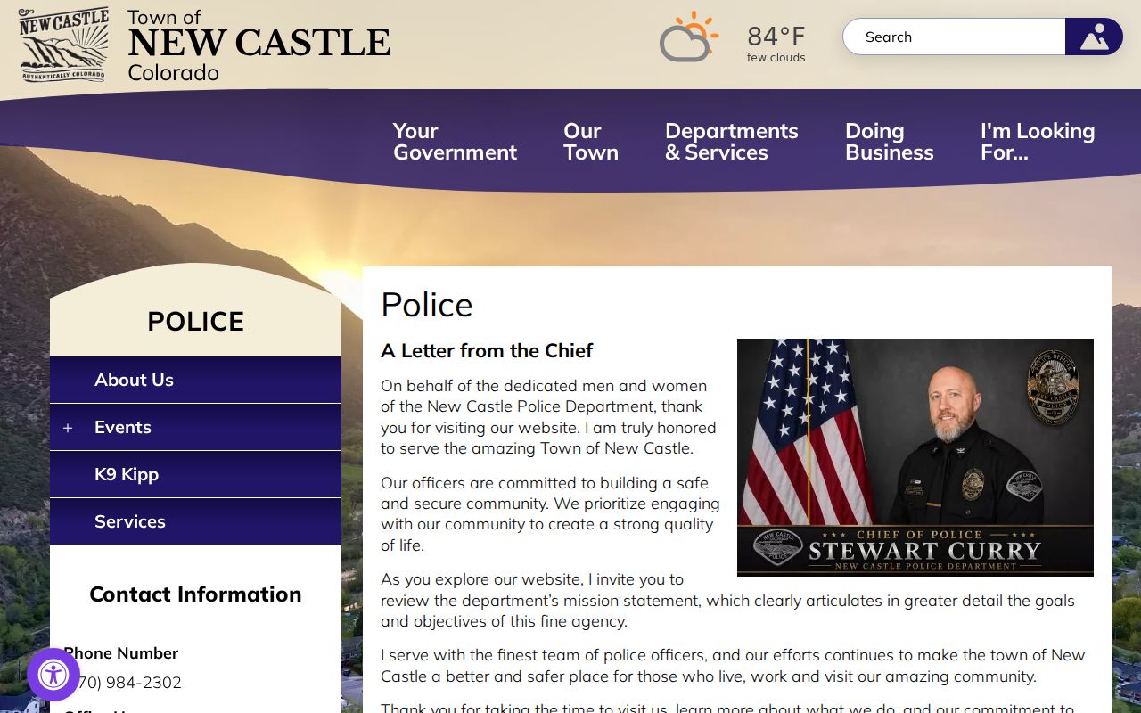 Garfield County traffic warrant New Castle police contact