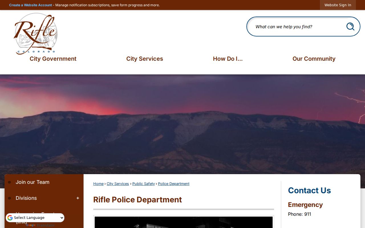 Garfield County traffic warrant Rifle police and court route