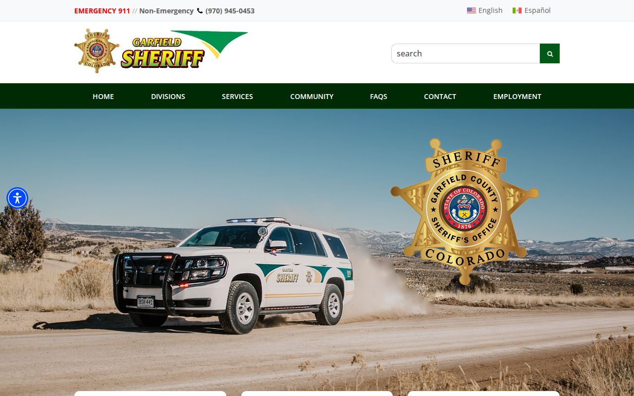 Garfield County Sheriff's Office contact and records entry points
